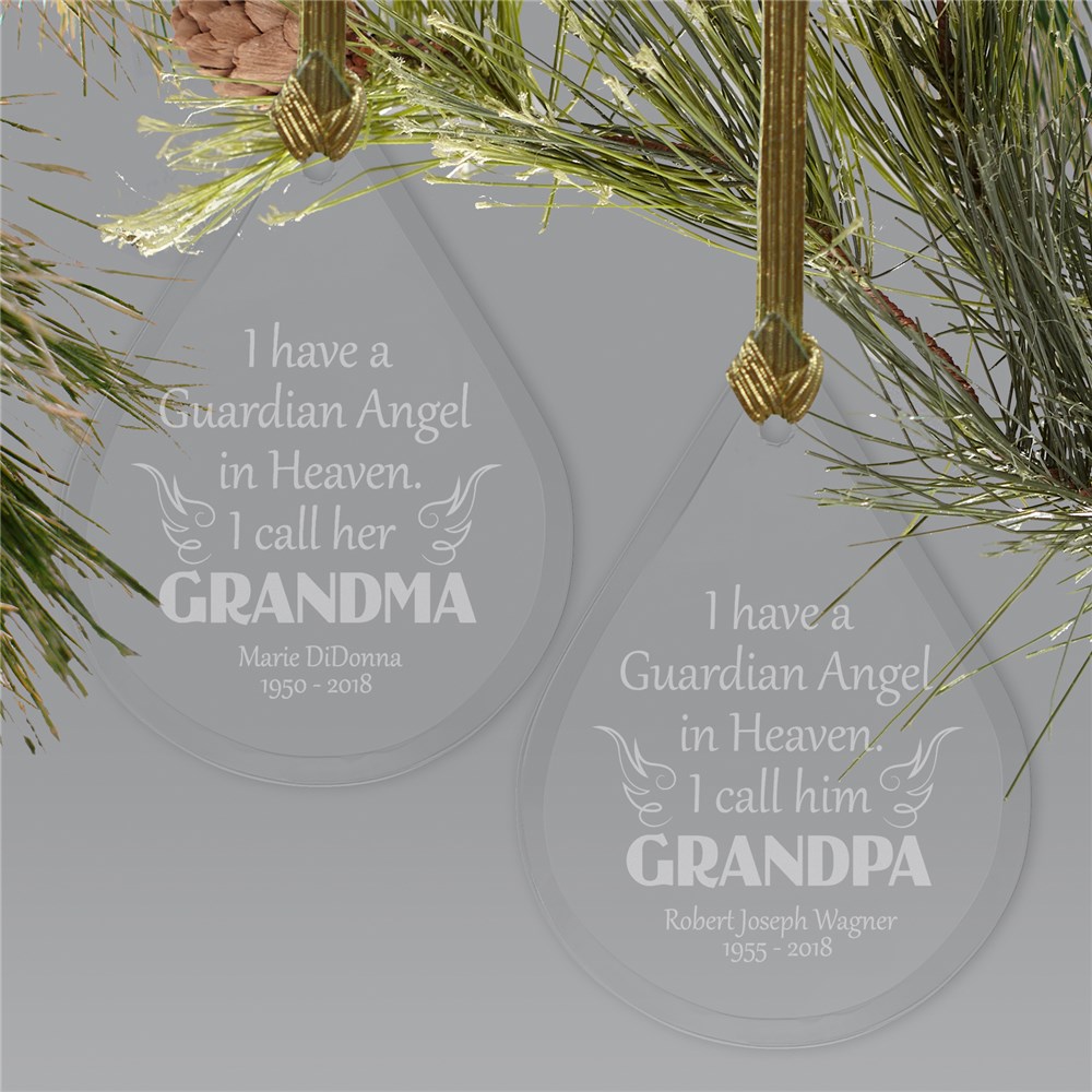 Angel In Heaven Glass Memorial Ornament GiftsForYouNow