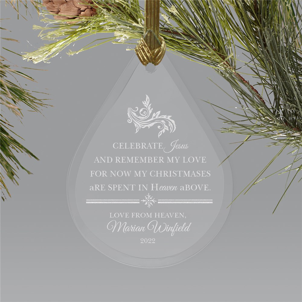 Love From Heaven Christmas Memorial Ornament | Memorial Ornaments