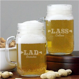 Personalized Irish Mason Jar Set | Irish Drinking Glasses