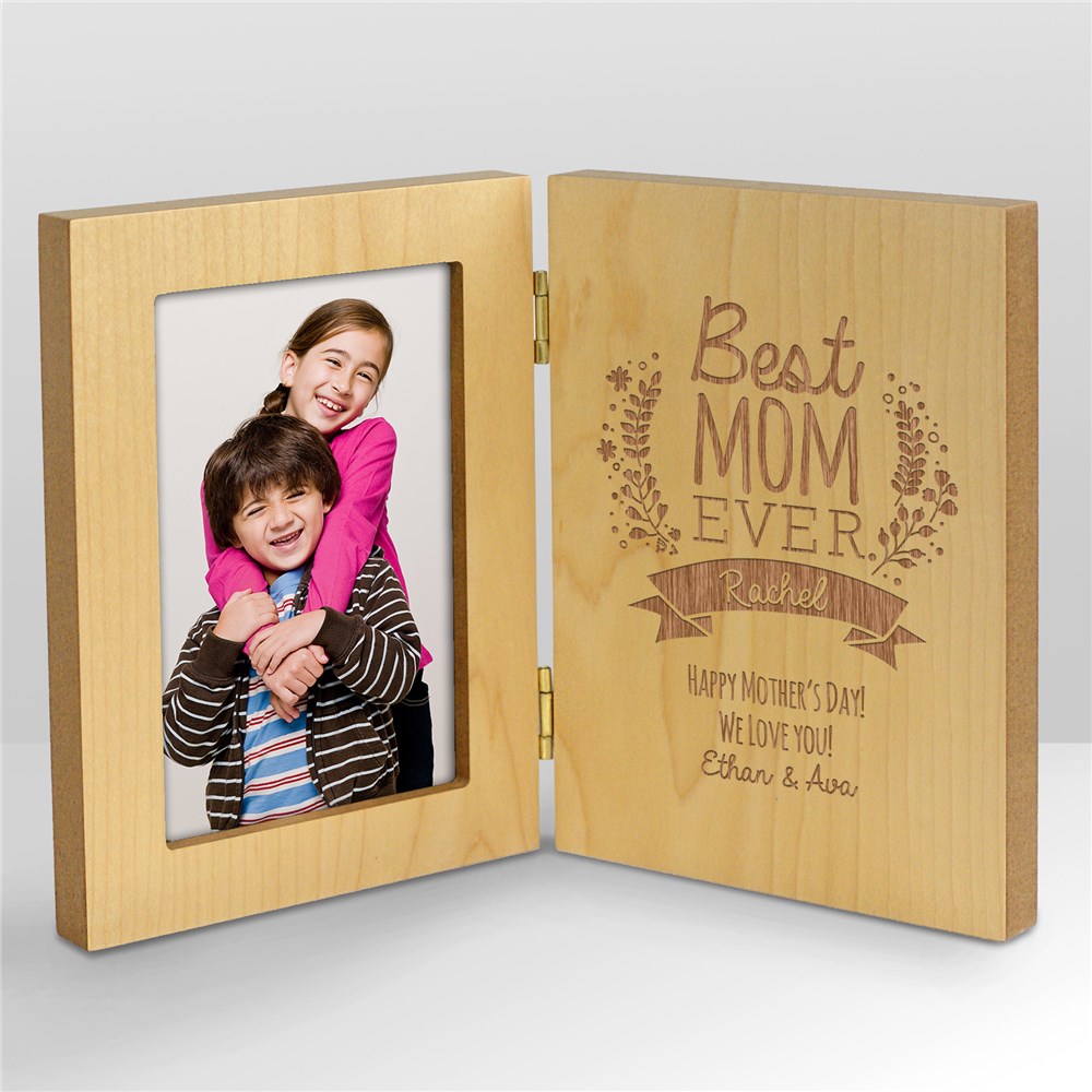 Engraved Best Mom Hinged Frame | Mother's Day Gifts