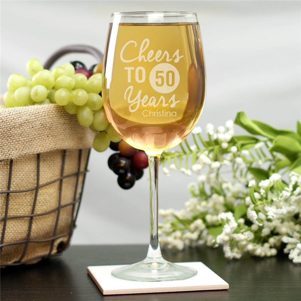 Custom Birthday Wine Glass Engraved Birthday Wine Glass Gift