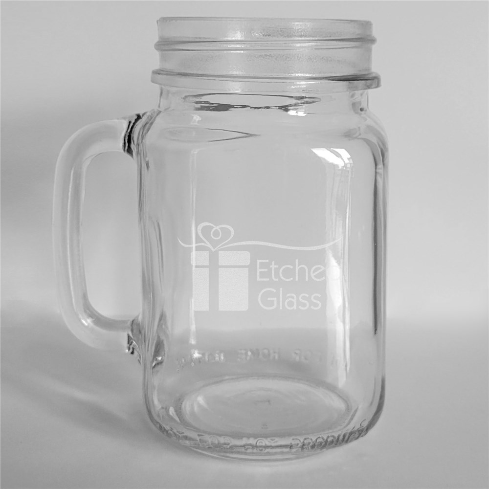 Couples Names Engraved Mason Jar | Personalized Couple Gifts
