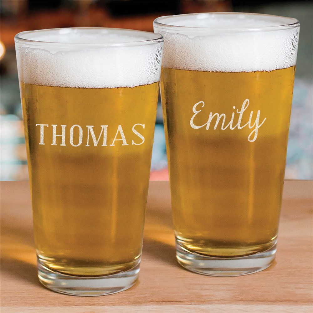 Engraved Any Name Beer Glass | Engraved Barware