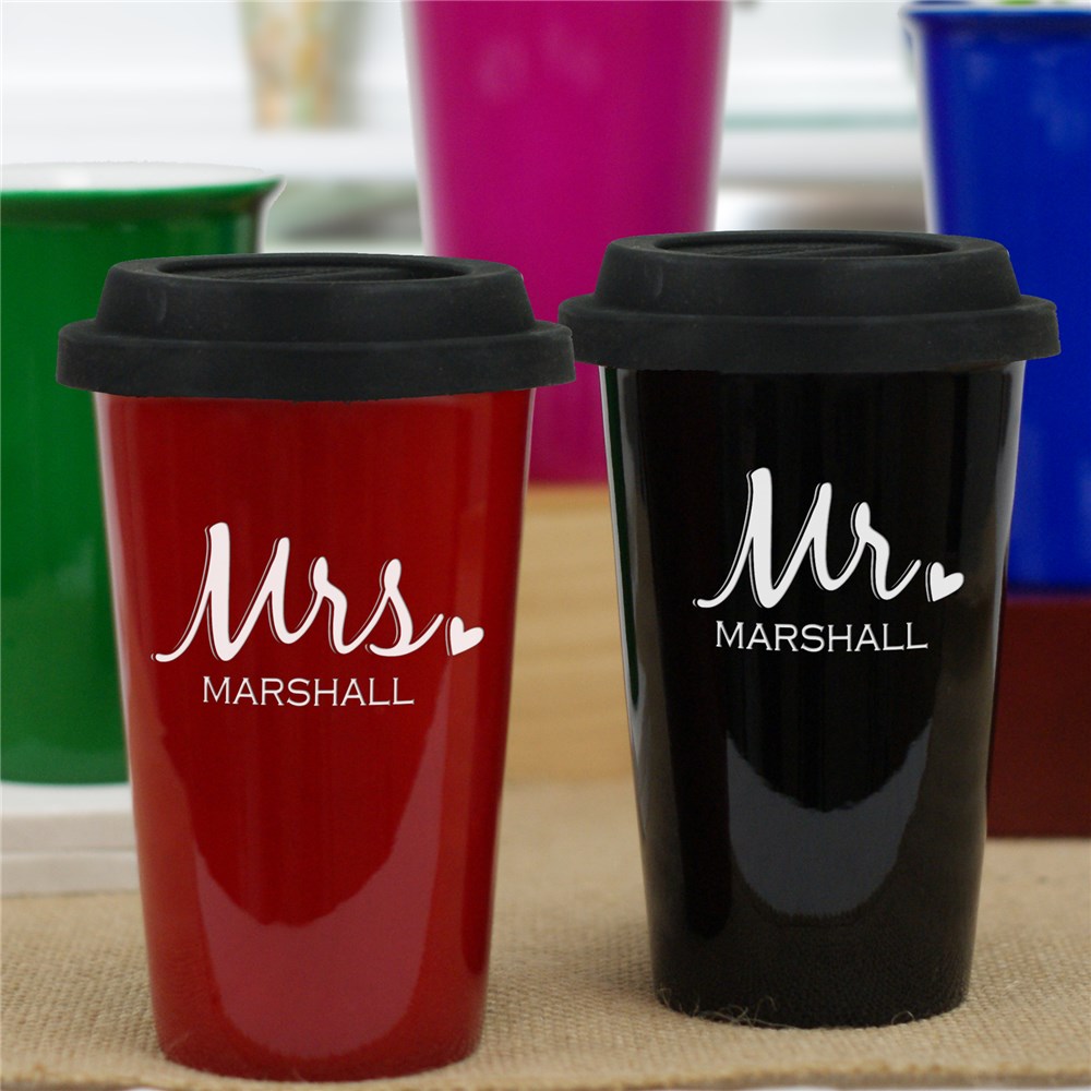 Personalized Mr. and Mrs. Travel Mug Gifts For You Now