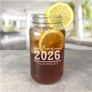 Engraved Graduation Large Mason Jar 