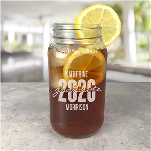 Engraved Graduate Large Mason Jar 