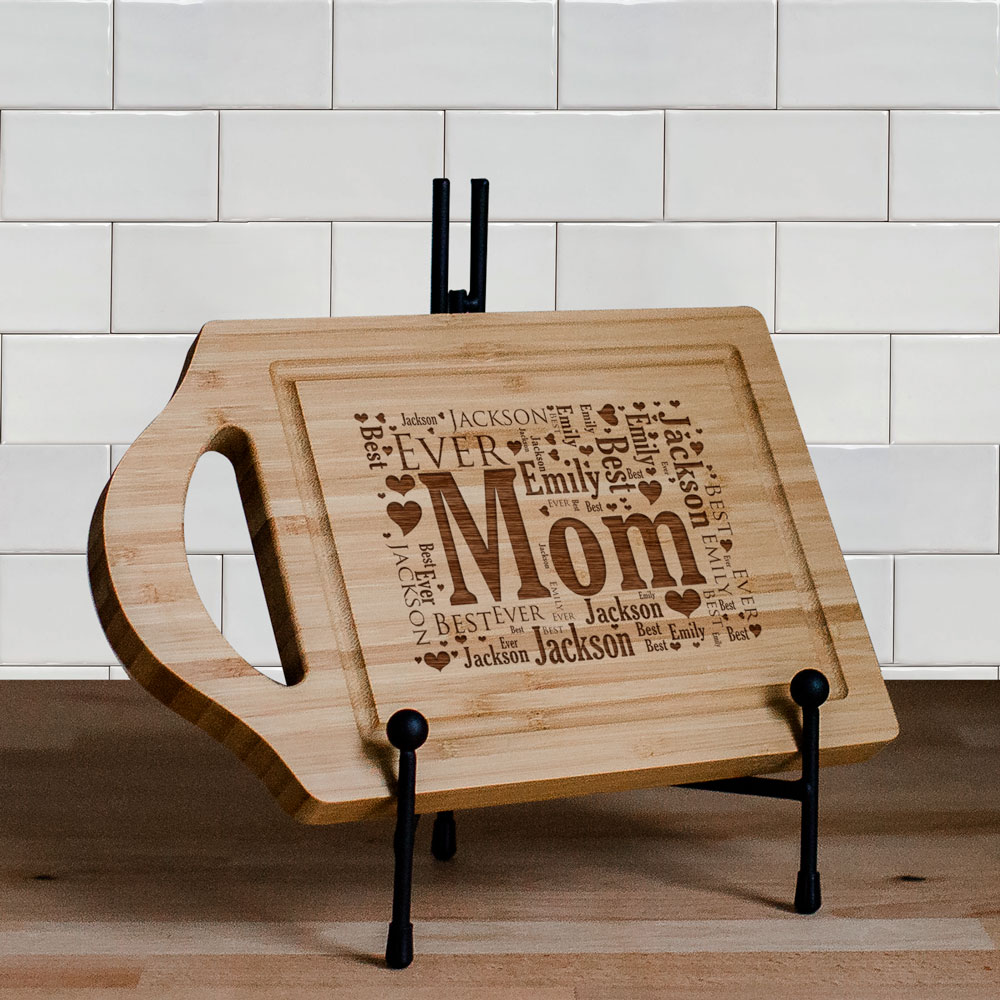Engraved Word-Art Mom Cutting Board