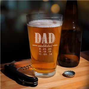 Engraved Dad Beer Glass | Personalized Father's Day Gifts