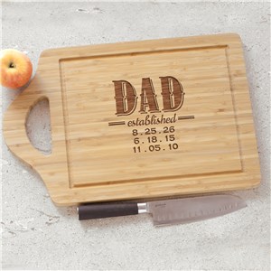 Engraved Dad Bamboo Cutting Board | Grilling Gifts for Dad
