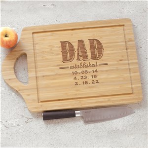 Engraved Dad Bamboo Cutting Board | Grilling Gifts for Dad