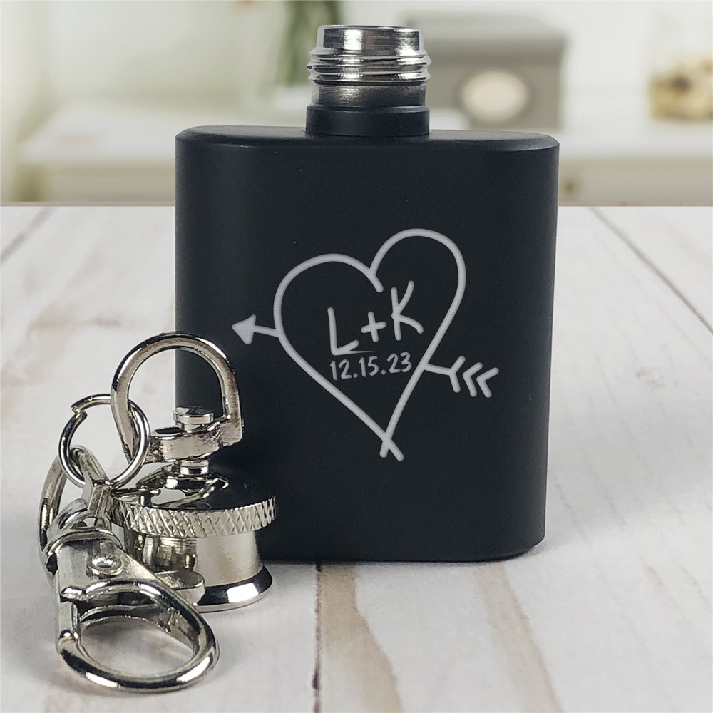 Engraved Couples Mini Flask Favors L9512125