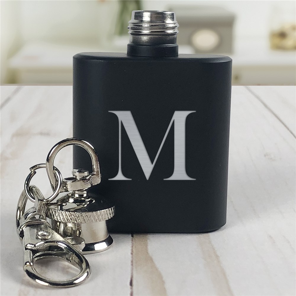 Engraved Initial Mini Flask | Personalized Mini Flask