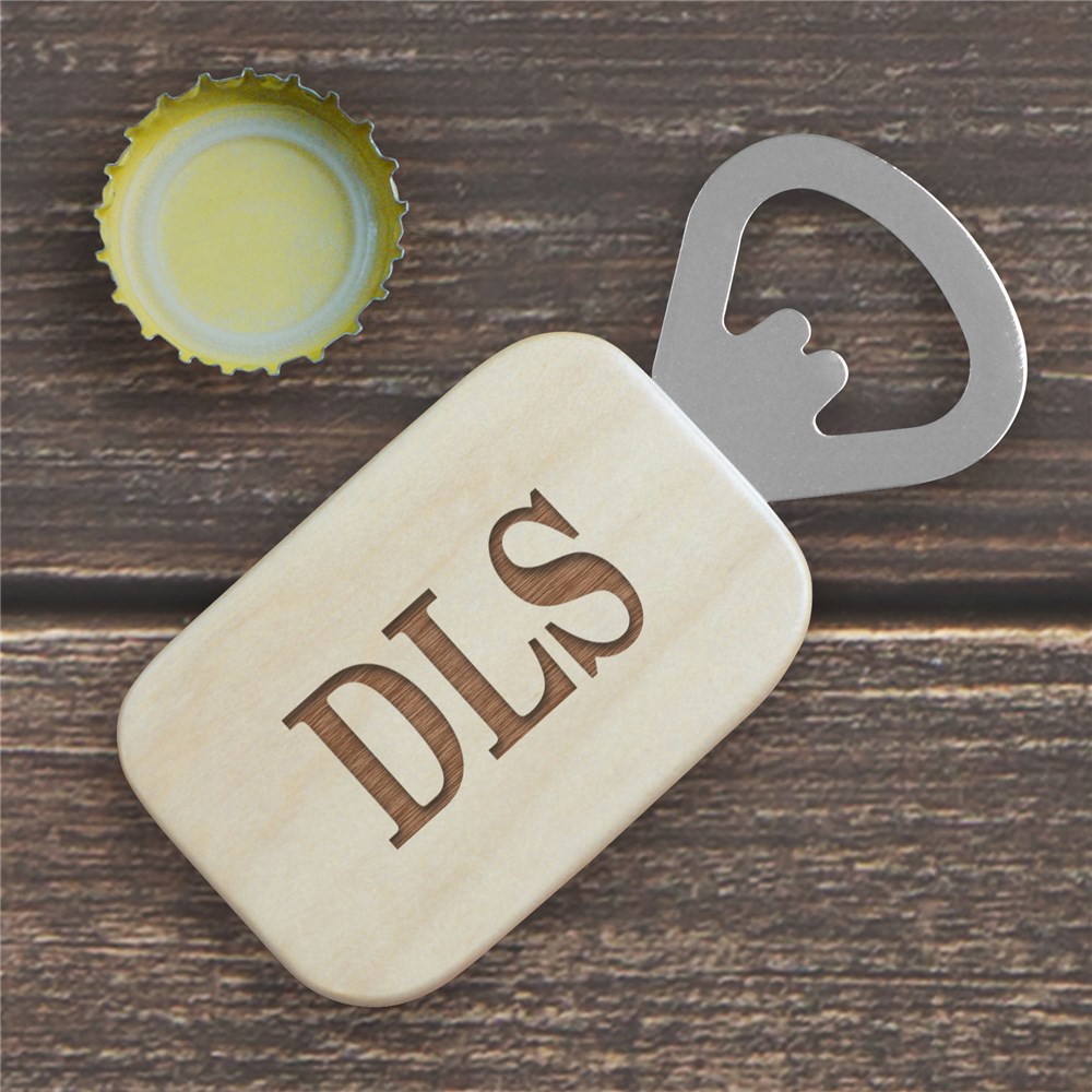 Engraved Wood Bottle Opener | Personalized Bar Gifts