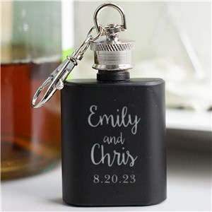 Personalized Couples Mini Flask Favors | Personalized Couple Gifts
