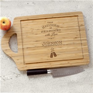 Engraved Seasoned with Love Cutting Board | Personalized Cutting Board