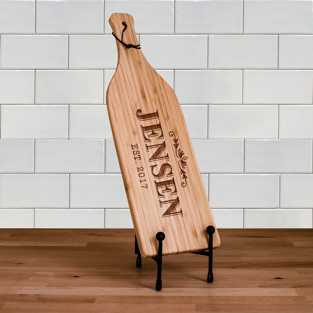 Any Name Engraved Wine Bottle Cutting Board L966328X