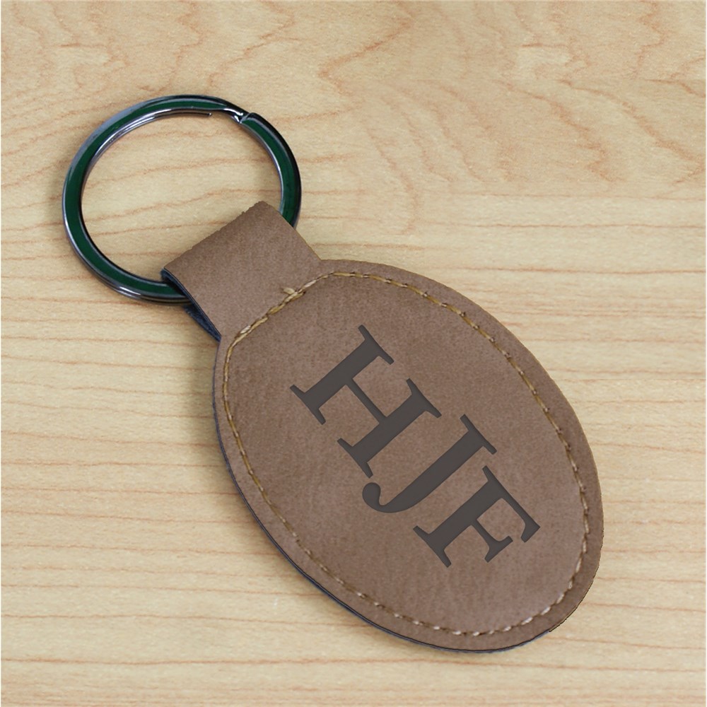 Monogram Leather Keychain | Personalized Groomsmen Accessories