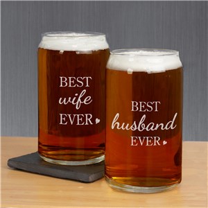 Personalized Best Ever Beer Glass | Personalized Valentine Gifts For Him