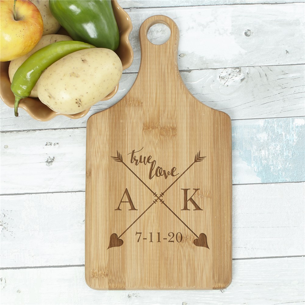 Engraved True Love Paddle Cutting Board GiftsForYouNow