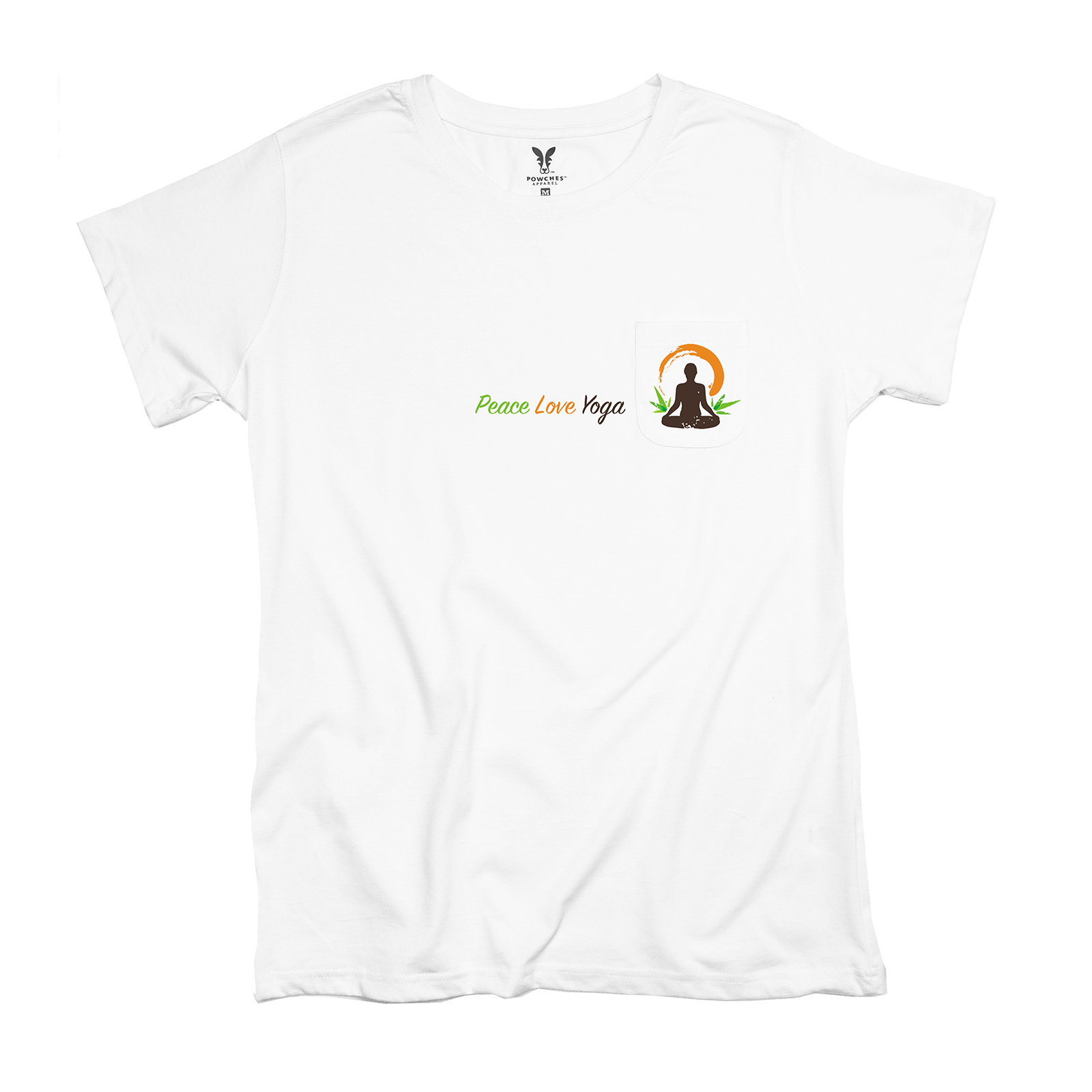 Yoga, Peace, Love Ladies Pocket T-Shirt LPT311300X