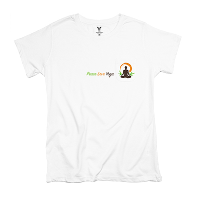 Yoga, Peace, Love Ladies Pocket T-Shirt LPT311300X