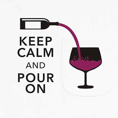 Keep Calm and Pour On Ladies Pocket T-Shirt LPT311314X