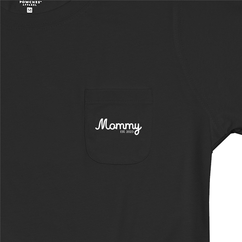 Personalized Mama Established Women's Pocket T-Shirt