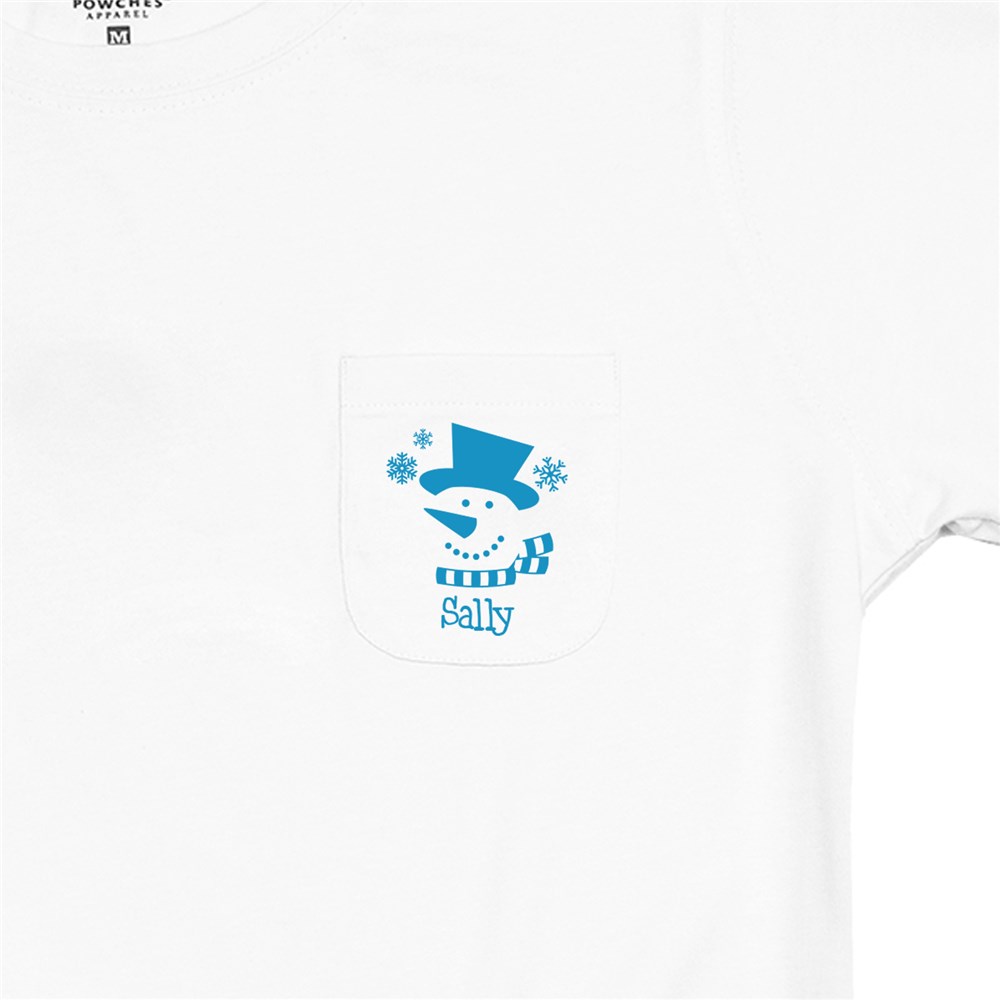 Custom Christmas Themed Ladies Pocket T-Shirt