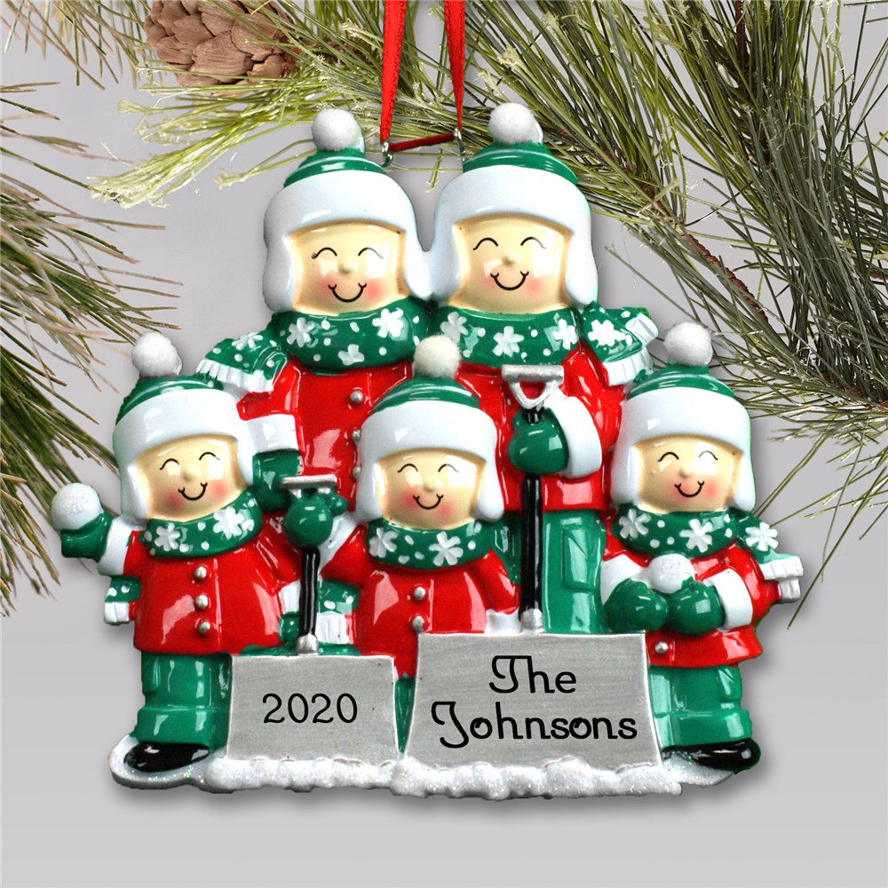 Personalized Snow Shovel Family Christmas Ornament GiftsForYouNow