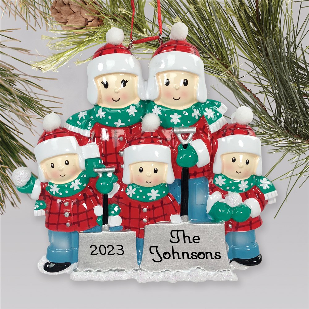 Personalized Snow Shovel Family Christmas Ornament GiftsForYouNow