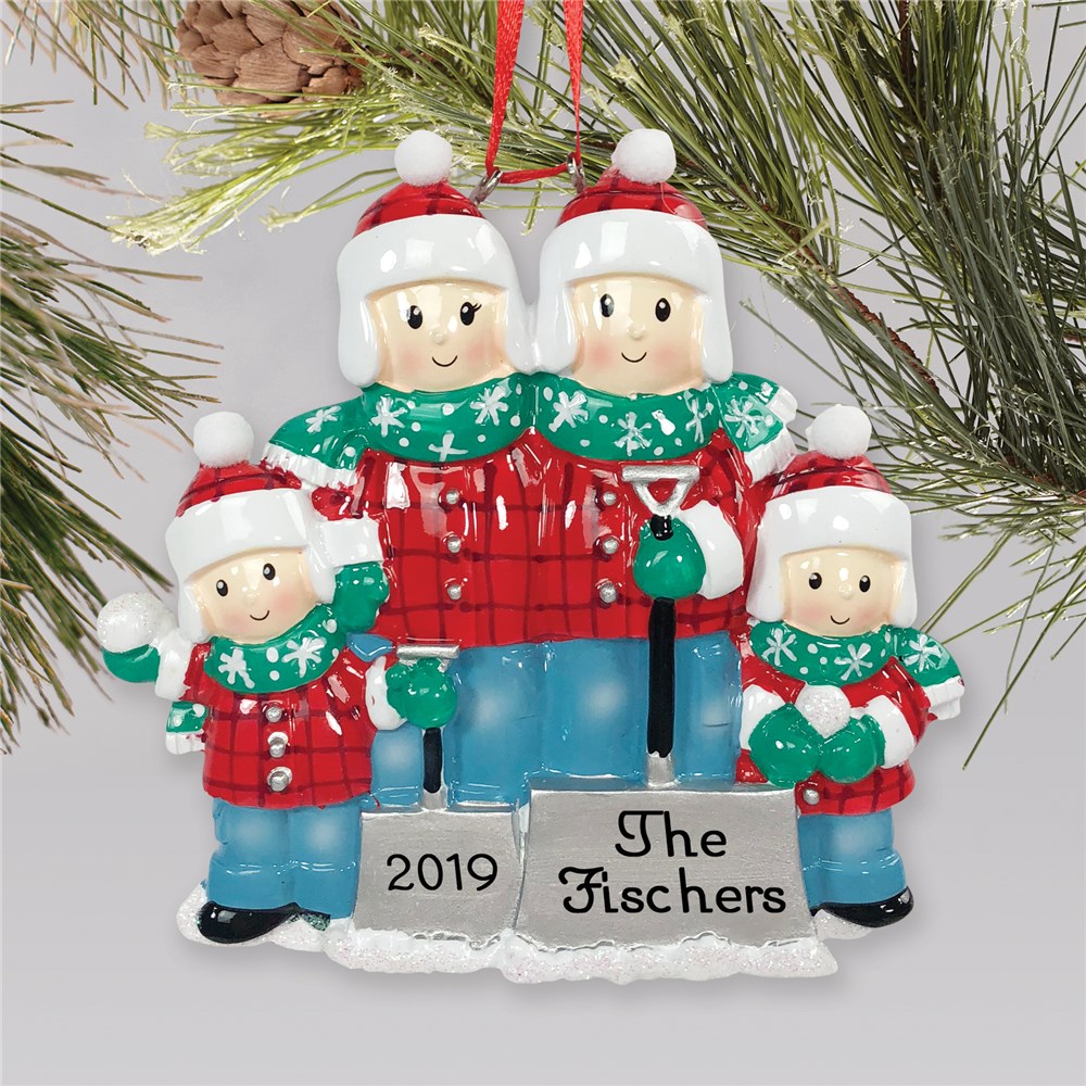 Personalized Snow Shovel Family Christmas Ornament GiftsForYouNow
