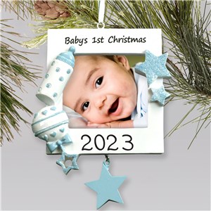 Personalized Baby Boy's 1st Christmas Ornament for Son or Grandson