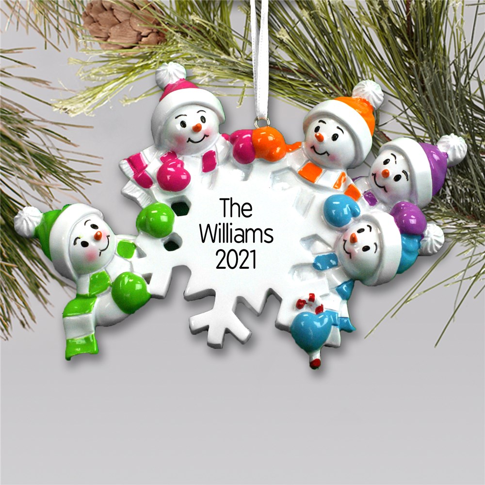 Personalized Falling Snowman Ornament | Personalized Family Christmas Ornaments