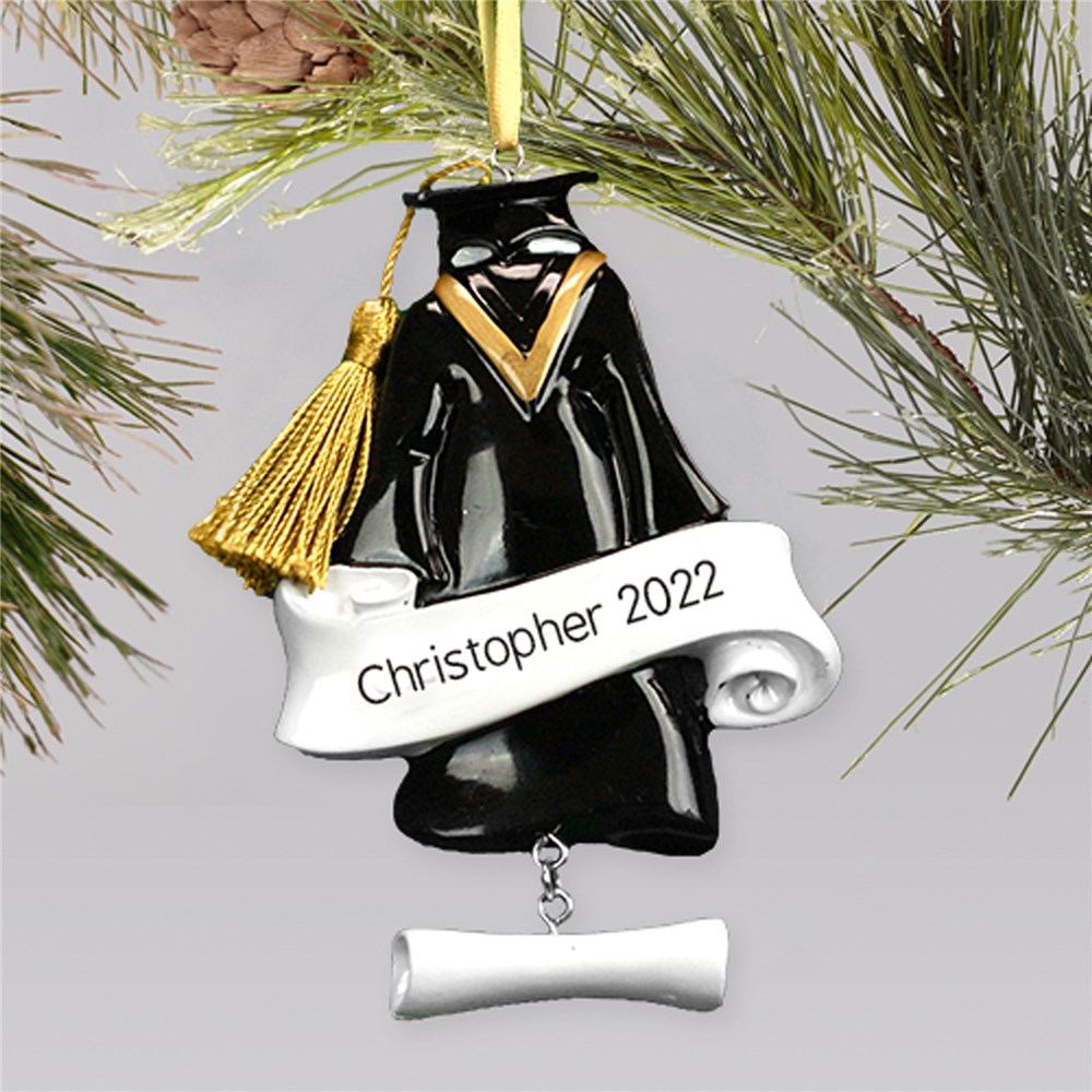 Personalized Graduation Cap & Gown Ornament | 2019 Grad Gifts
