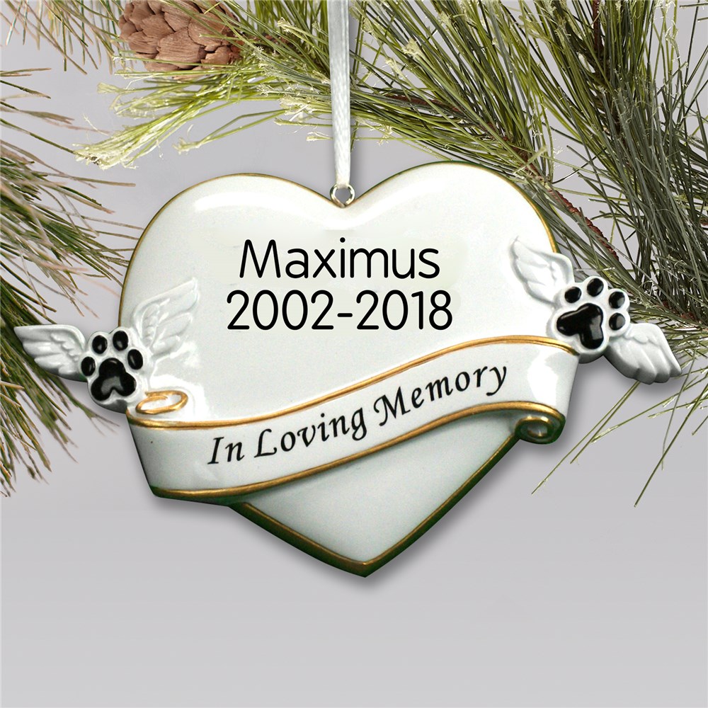 Personalized In Loving Memory Pet Holiday Ornament GiftsForYouNow