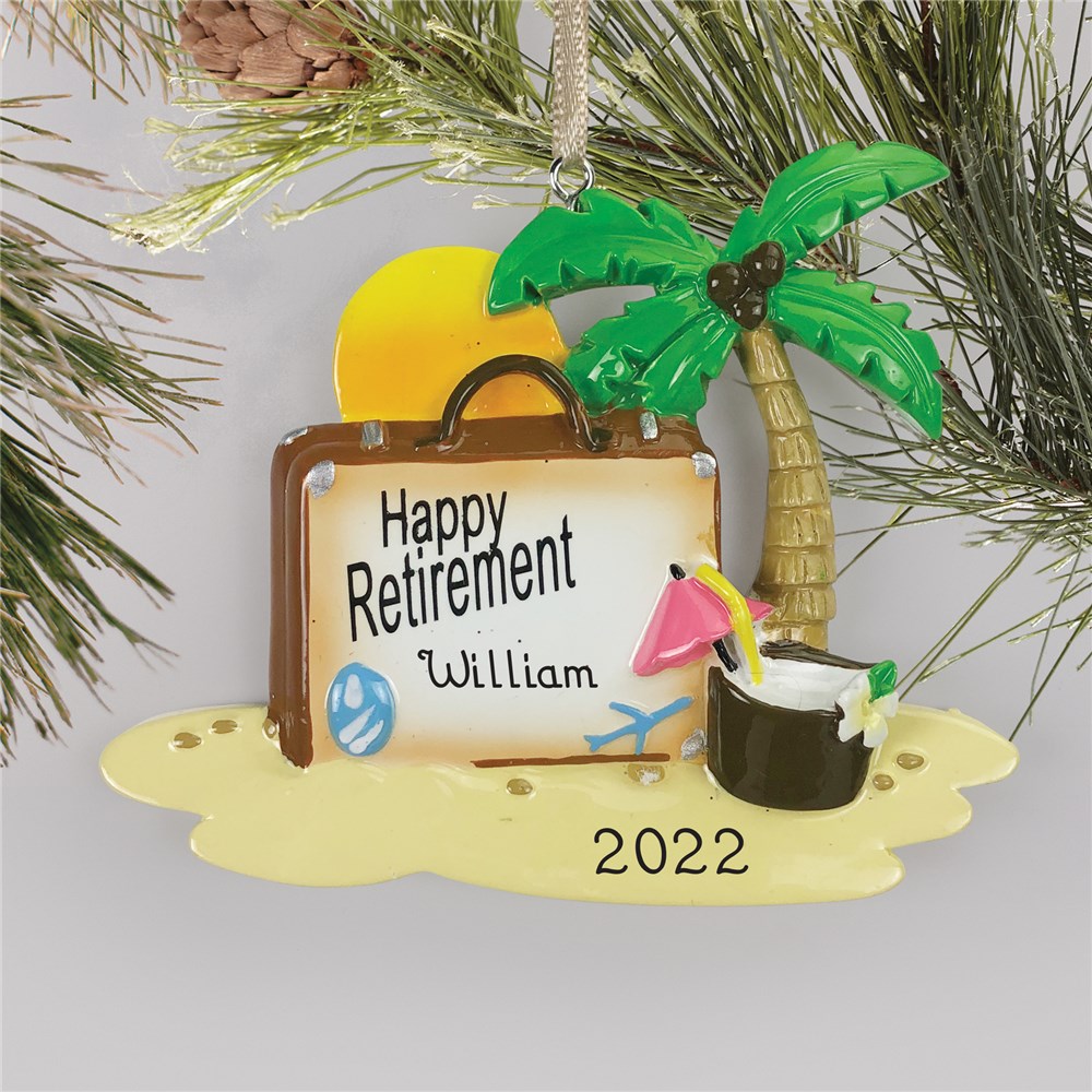 Personalized Happy Retirement Ornament M15300114