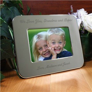 Engraved Custom Message Silver Picture Frame | Personalized Picture Frames
