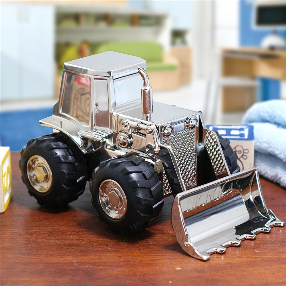 Engraved Tractor Bank | Customized Baby Gifts