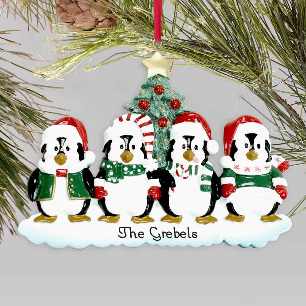 Personalized Penguin Family Ornament | Personalized Family Christmas Ornaments