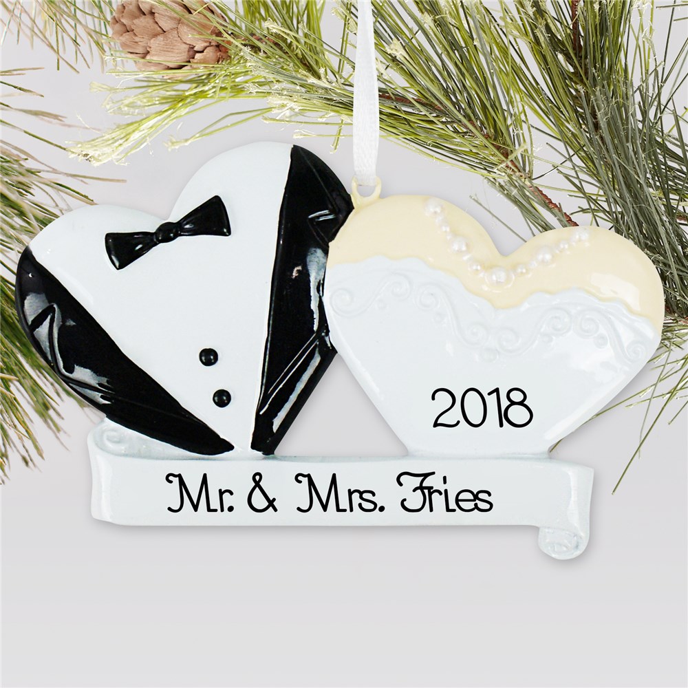 Bride and Groom Personalized Ornament GiftsForYouNow