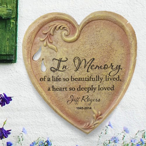 Engraved Memorial Heart Stone | Memorial Heart Stone