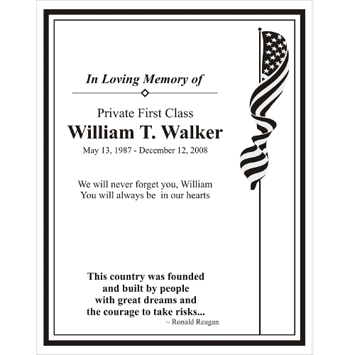 Personalized Military Memorial Wood Plaque | Remembrance Gifts