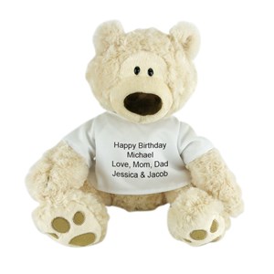 Personalized Custom Message Philbin Beige Teddy Bear NP0139-0000