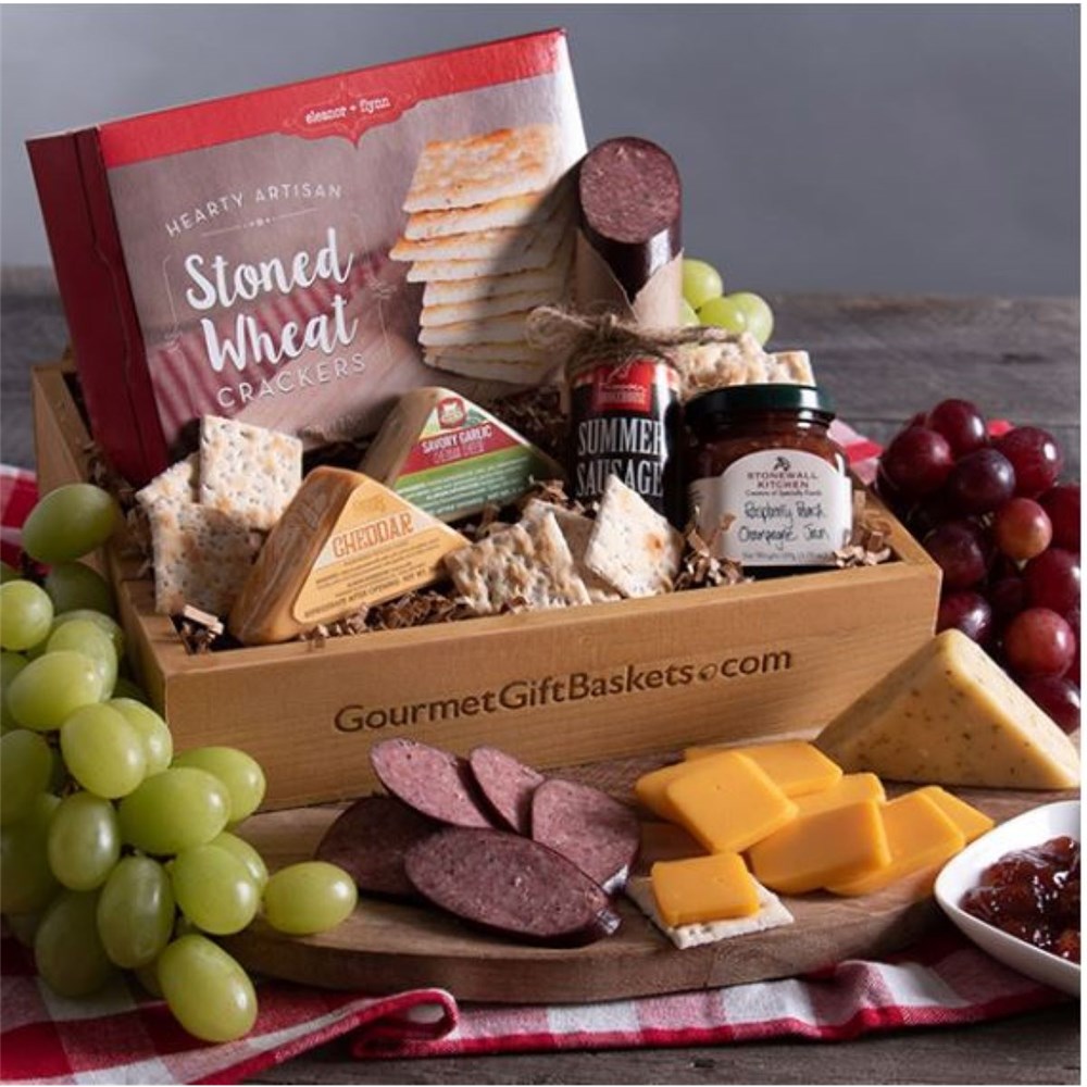 Gourmet Meat & Cheese Gift Box Sampler Variety