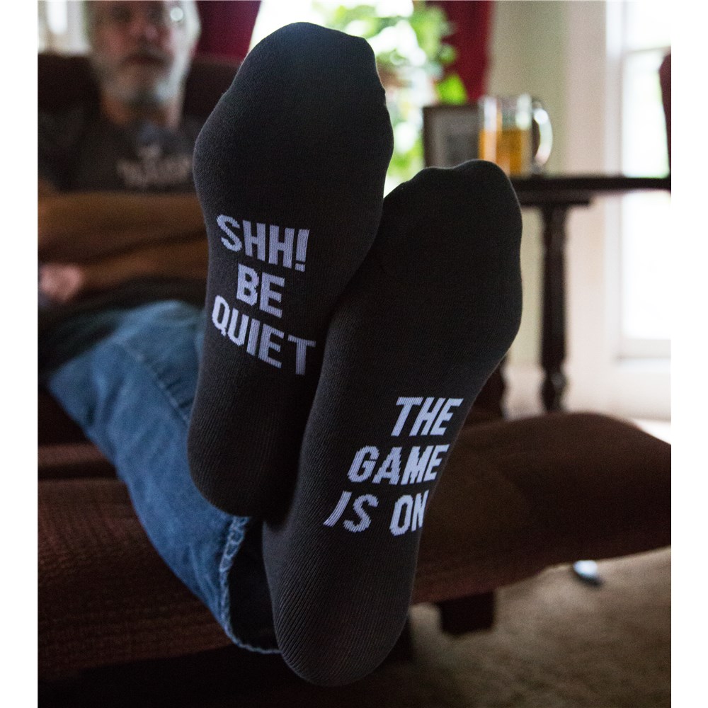 Shh The Game is On Socks