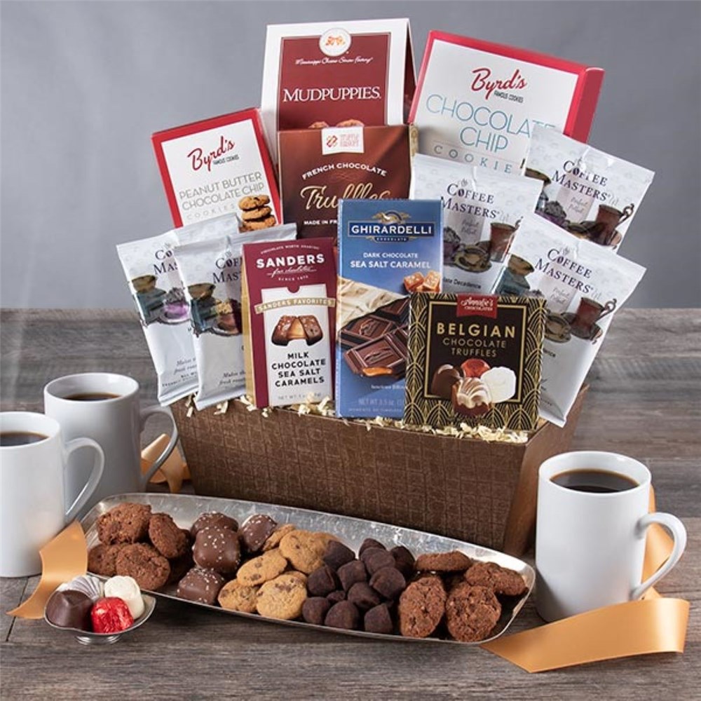 Coffee & Chocolates Gift Basket GiftsForYouNow