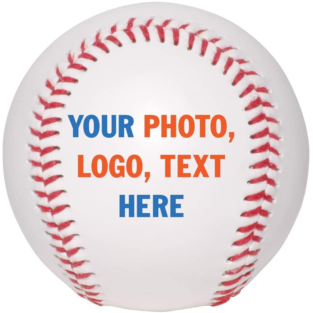 Personalized Photo Baseball with Red Thread