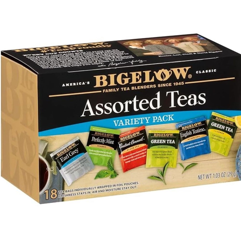 Bigelow Tea Assorted Black Tea and Green Teas Variety Box