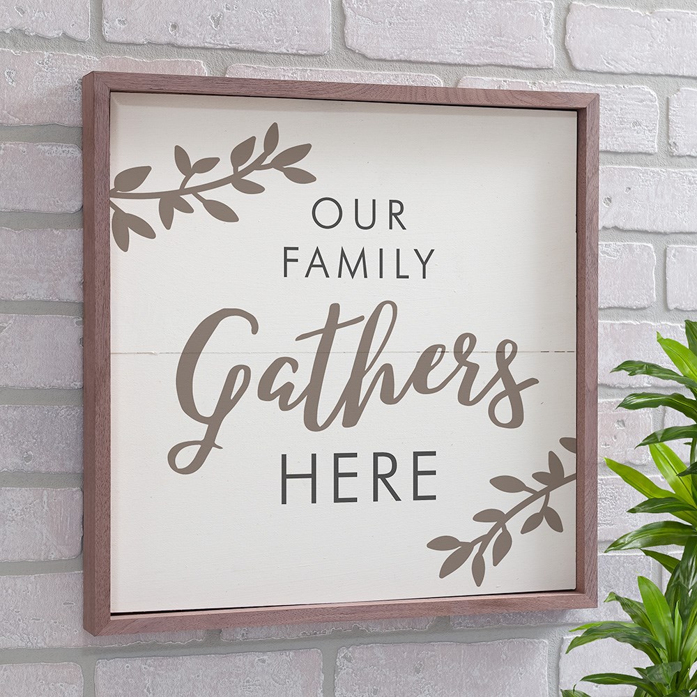 Gather Here Wall Decor | Wood Pallet Sign 