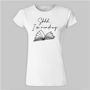 Shh I'm Reading Women's Fitted T-Shirt NP9120927X
